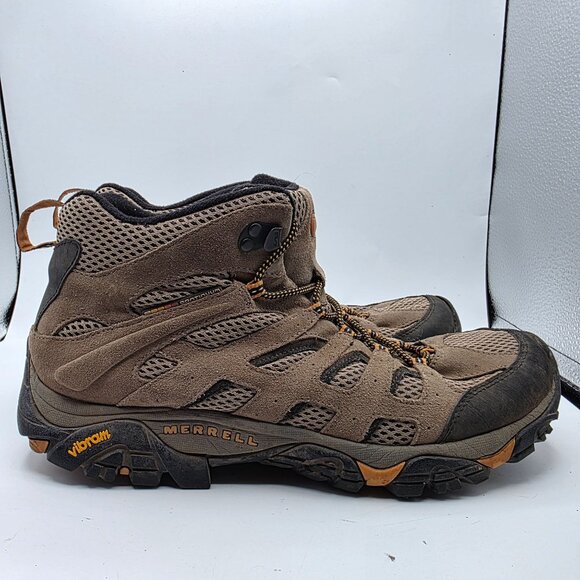 Merrell Moab Ventilator Mid Mens Size 11.5 Walnut Brown Hiking Boots Camping - Picture 11 of 13